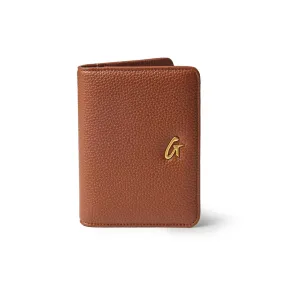 PEBBLE PASSPORT HOLDER - BROWN