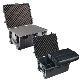 Pelican 1630 Protector Transport Case Unbreakable Watertight Dustproof Trolley Hard Casing with Extension Handle and Wheels, IP67 Rating (with Dividers)