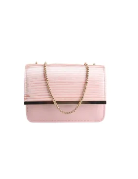 Pink Pleated Clutch