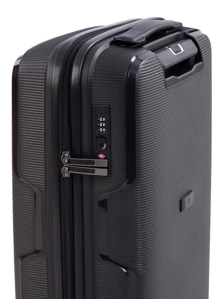 Polo Horizon Cabin 55cm Spinner Trolley Case | Metallic Black