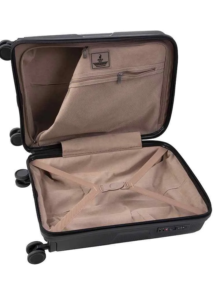 Polo Horizon Cabin 55cm Spinner Trolley Case | Metallic Black