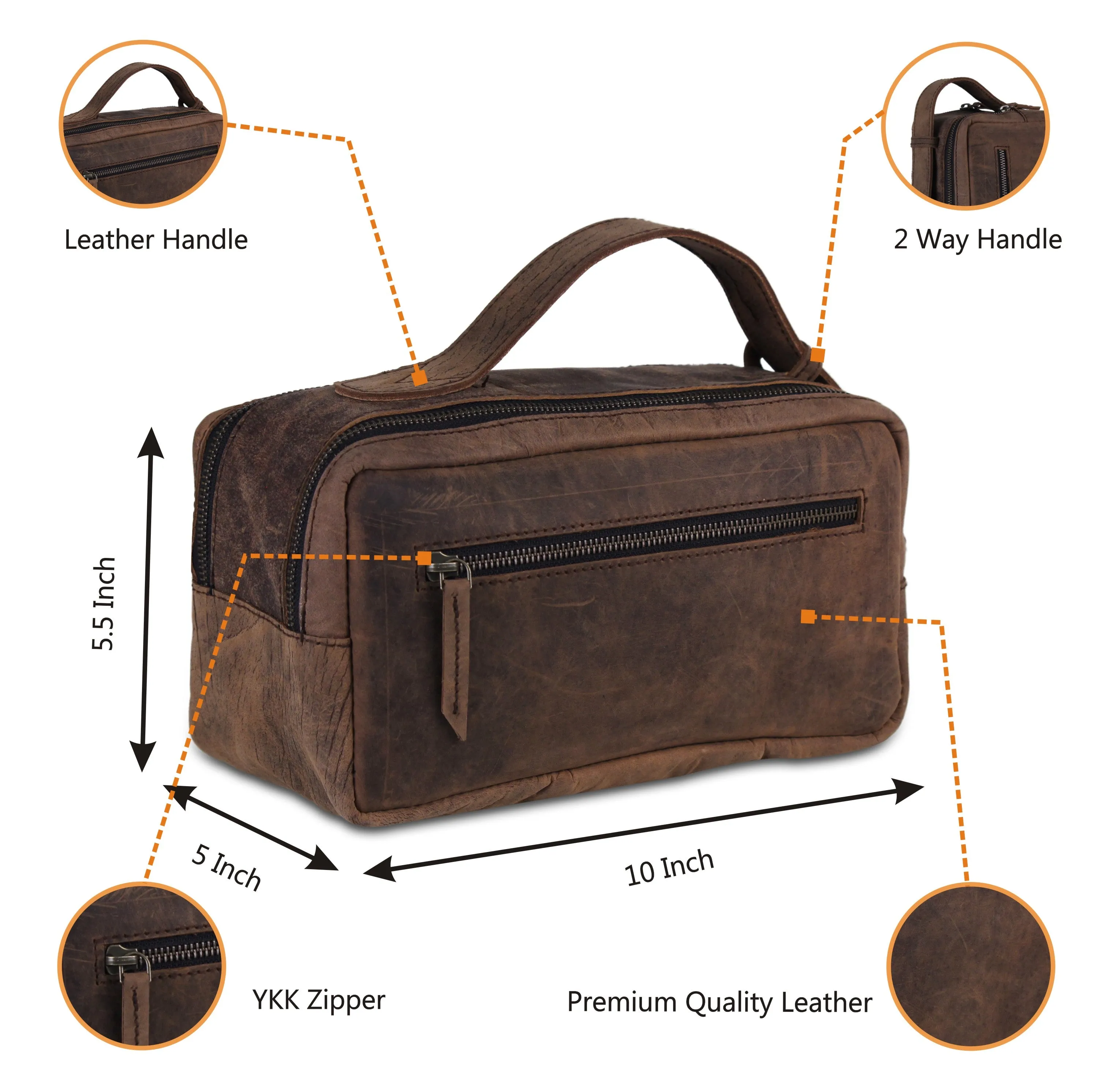 Premium Leather Dopp Kit