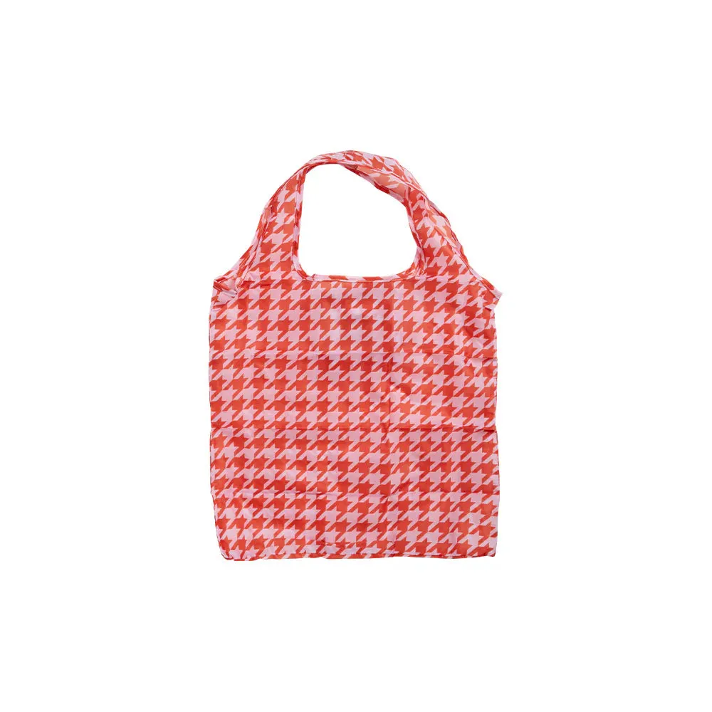 Project Ten Fold Up Nylon Shopper - Houndstooth