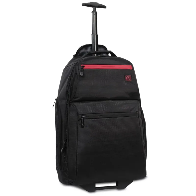 Protege 22 Black Rolling Backpack with Telescopic Handle 101