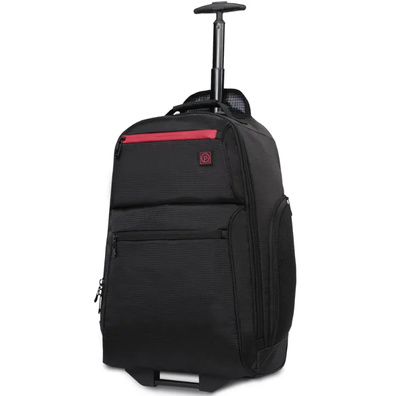 Protege 22 Black Rolling Backpack with Telescopic Handle 101