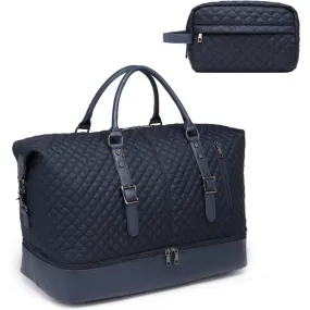 Quilted Travel Duffle Bag With Case