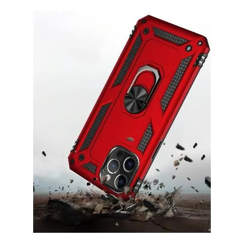 Raider Series Red Kickstand Case with Belt Clip - iPhone 12 and iPhone 12 Pro