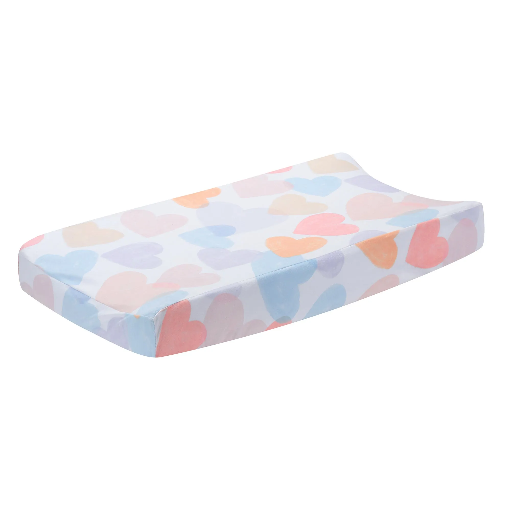 Rainbow Hearts Changing Pad Cover