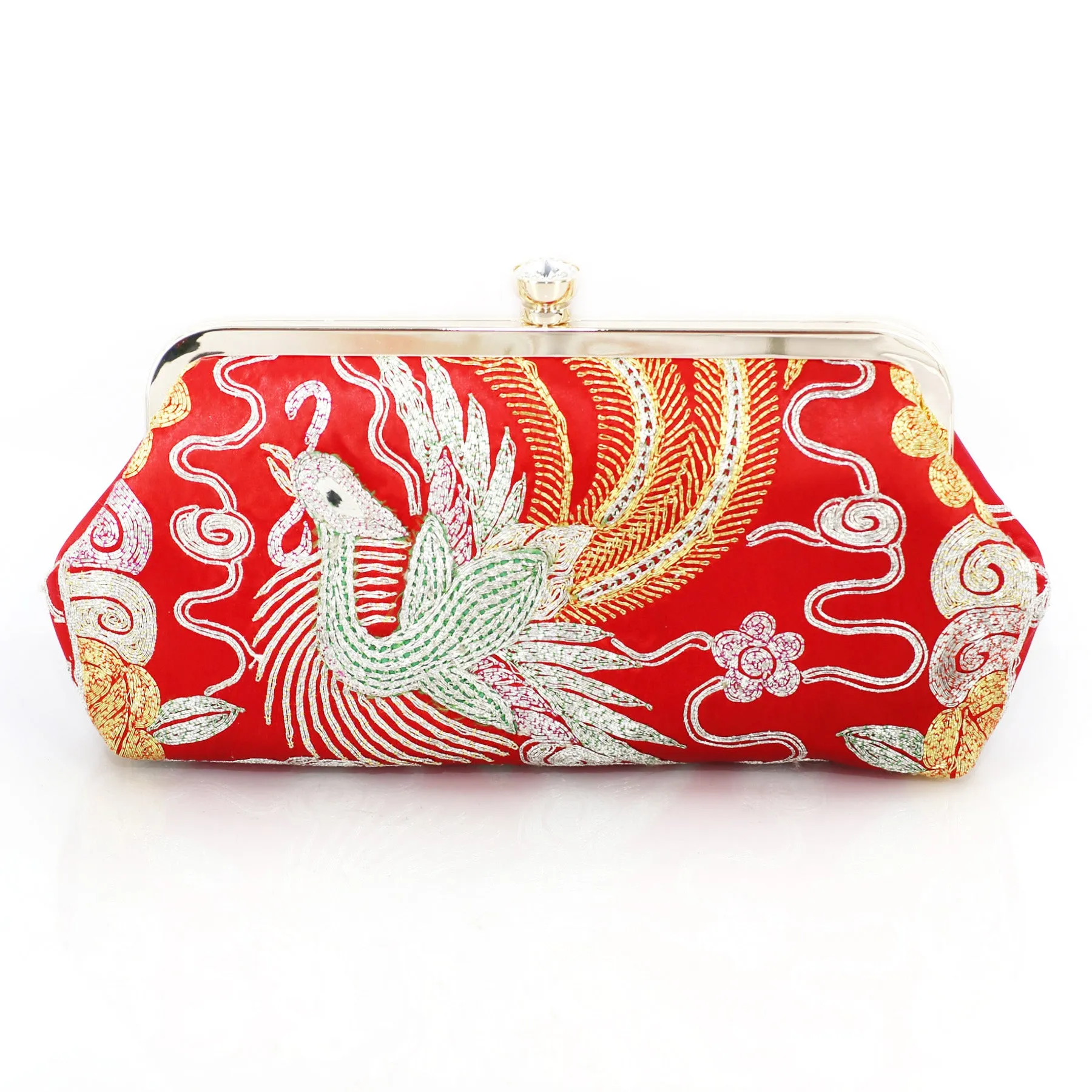 RARE Chinese Kwan Kwa Clutch - Phoenix & Peony basket 【裙褂手袋-鳳,  牡丹】