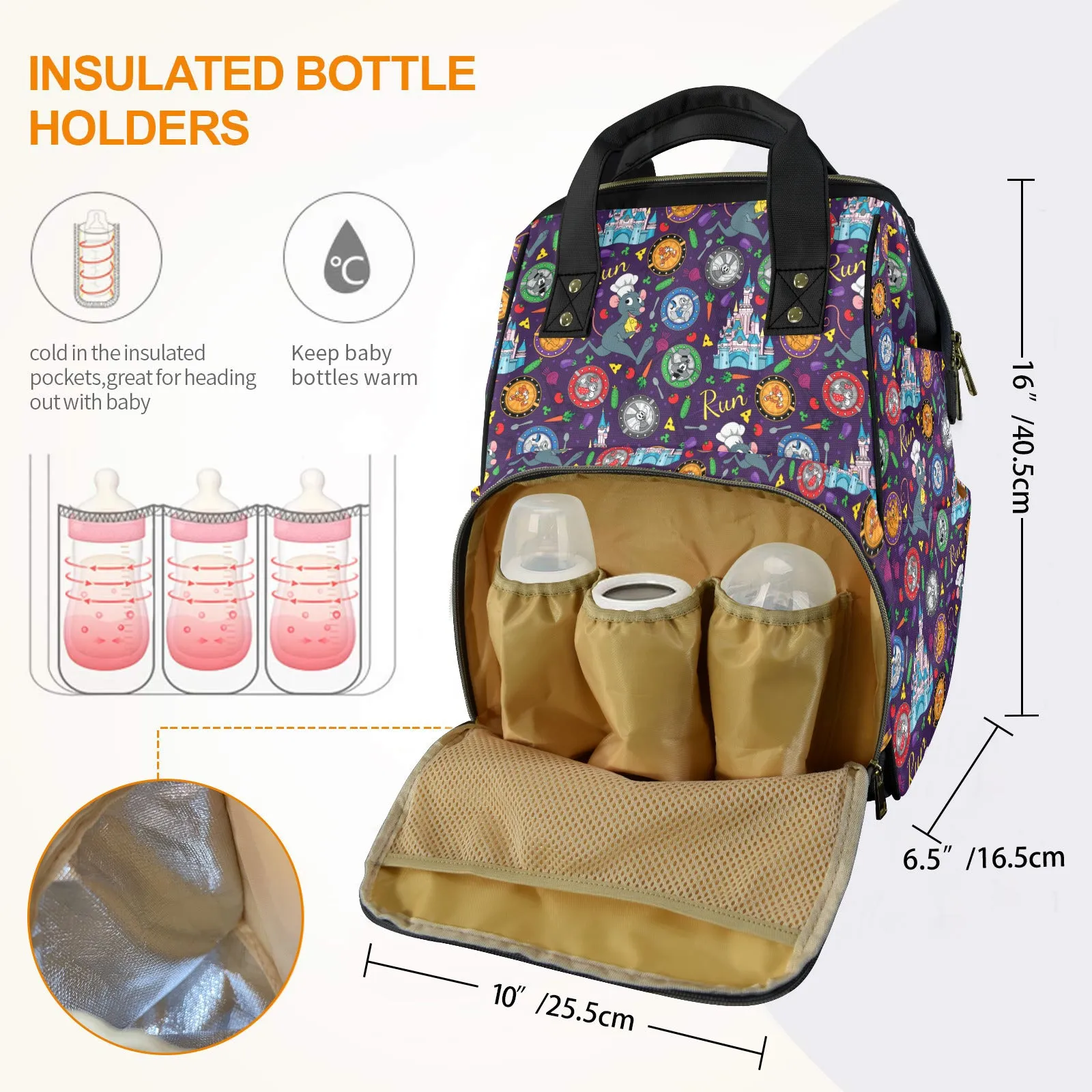 Ratatouille Wine And Dine Race Multi-Function Diaper Bag