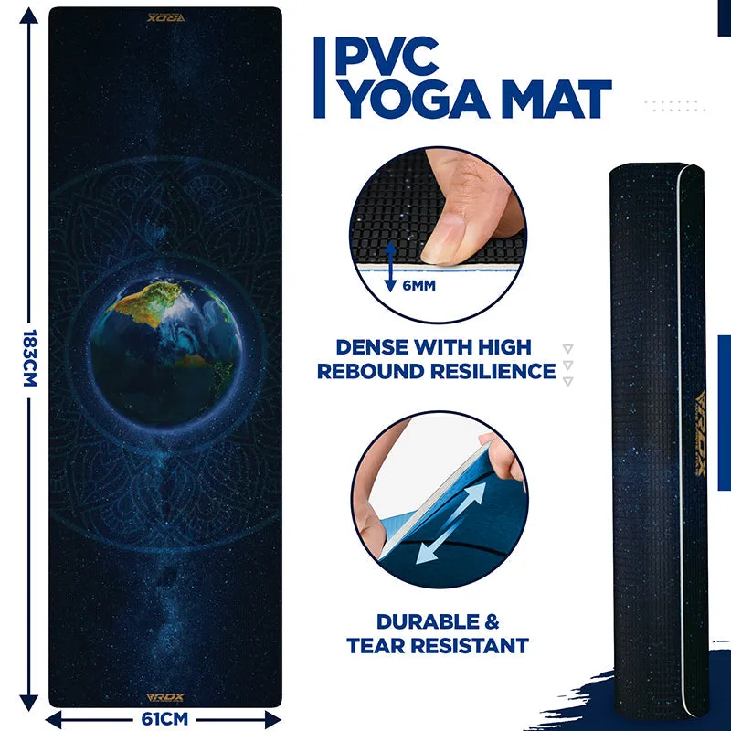 RDX D9 Iris 6mm PVC Yoga Mat Space Medallion