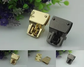 Rectangle Twist Turn Lock Bag Hardware Light Gold Gunmetal Black 1/10 pcs Handmade Purse Handbag Making Metal 40 32 mm 1 5/8 1 1/4" Supplies