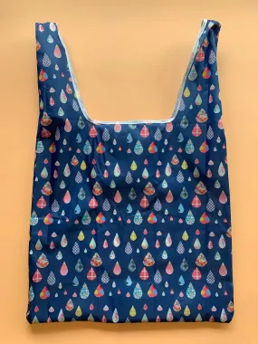 Reusable Shopping Bag - Raindrop by Suki McMaster