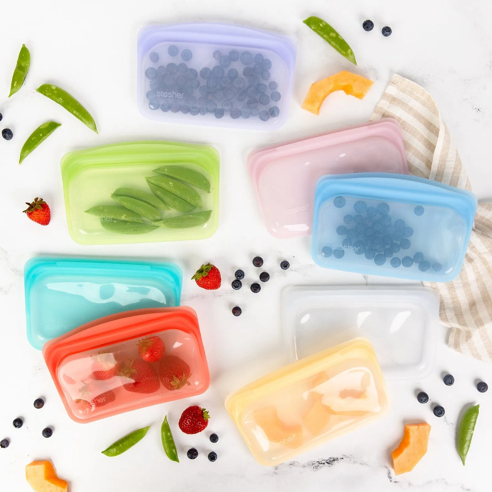 Reusable Silicone Snack Bag - 8 Colors