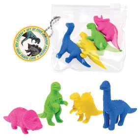 Rex Set of 4 Dinosaur Erasers