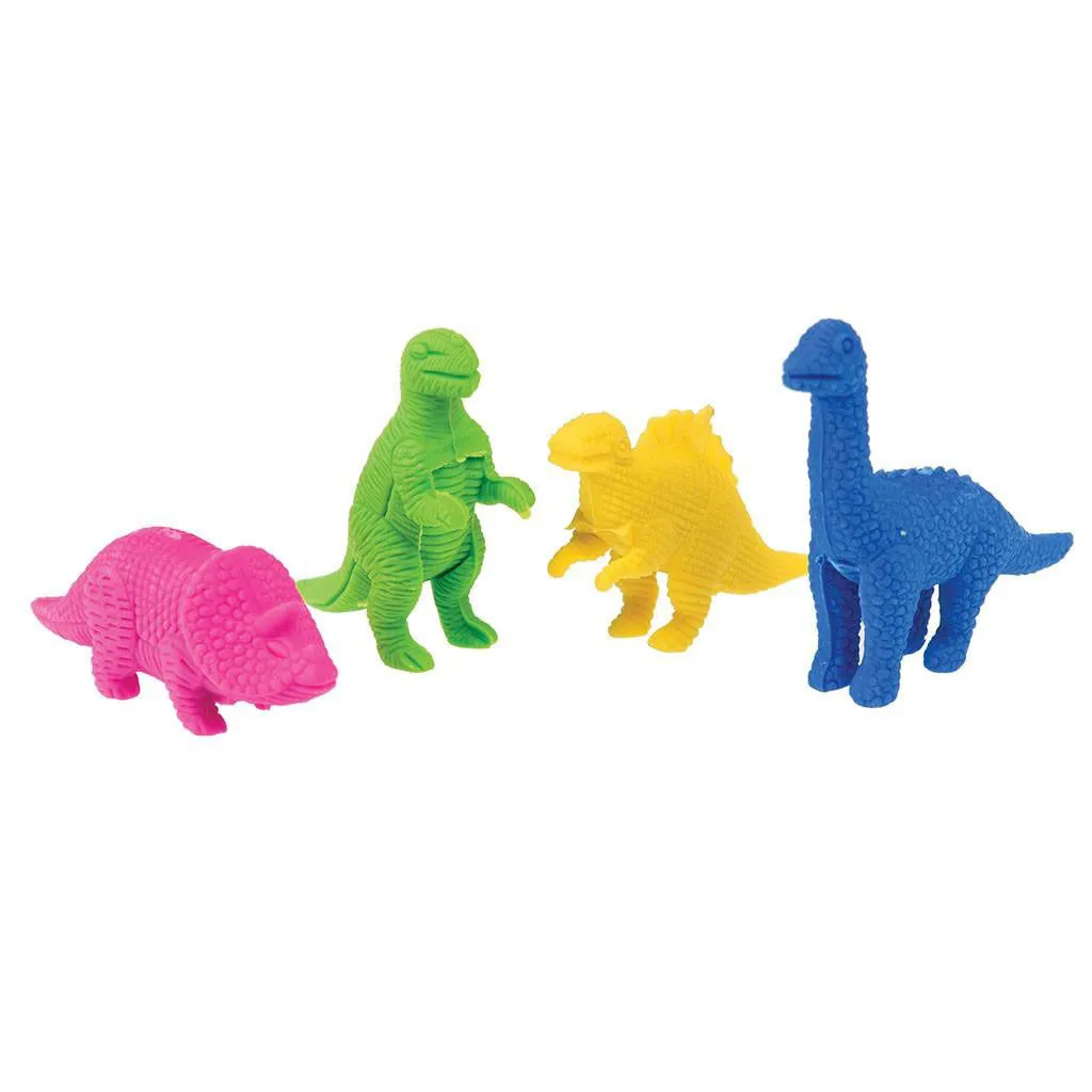 Rex Set of 4 Dinosaur Erasers