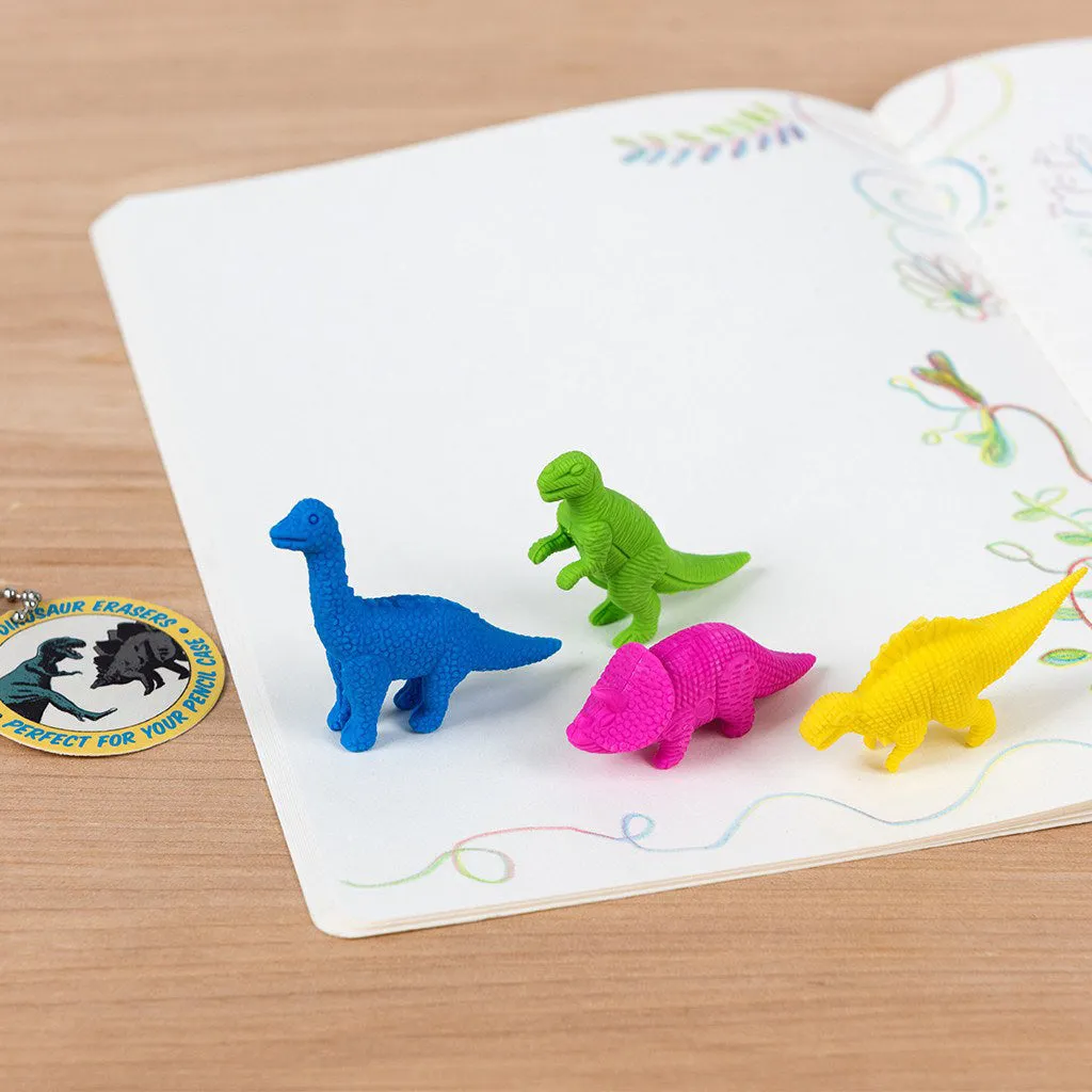 Rex Set of 4 Dinosaur Erasers