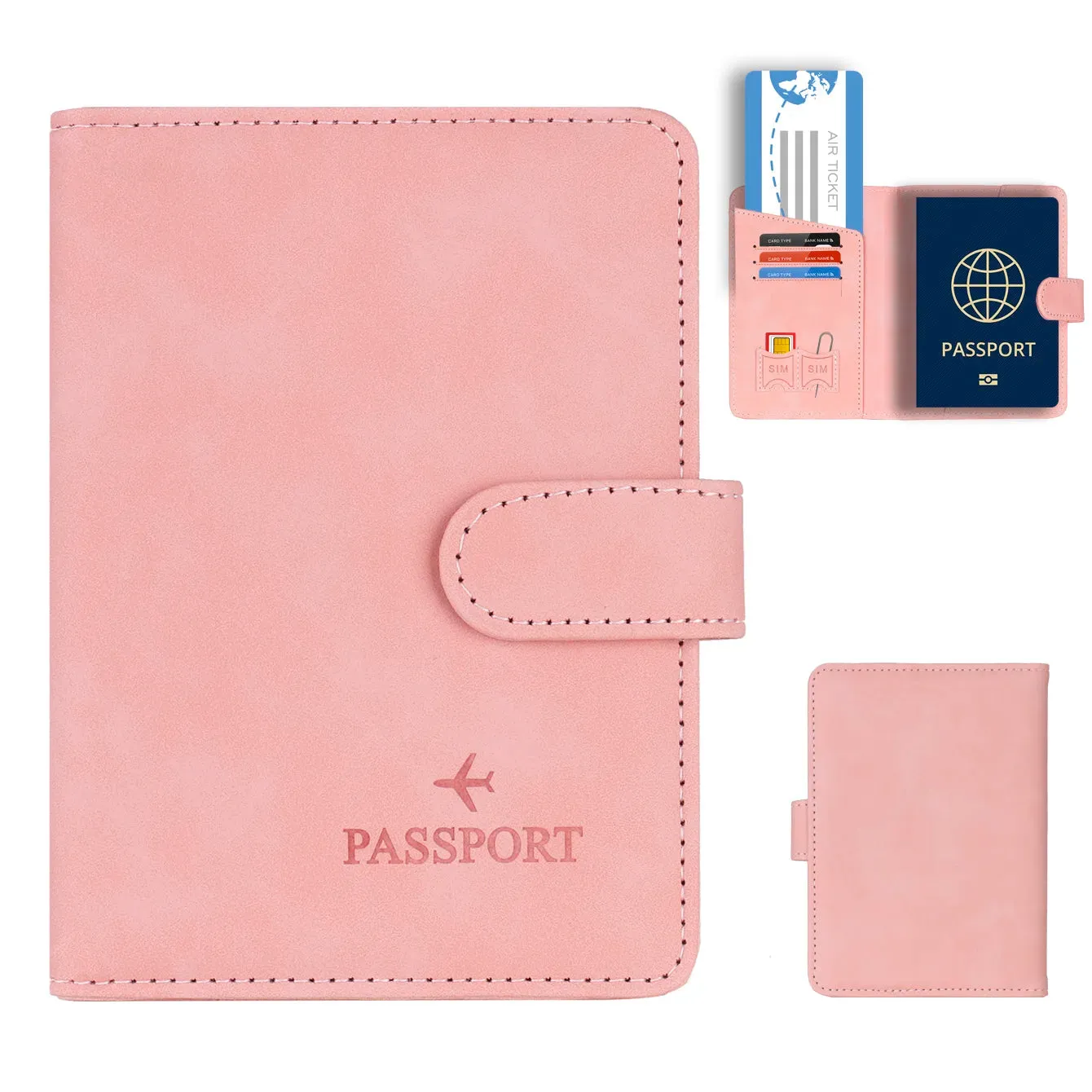 RFID Blocking Passport Holder Cover and Wallet All In One