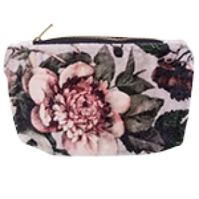 Rose - small printed velvet clutch