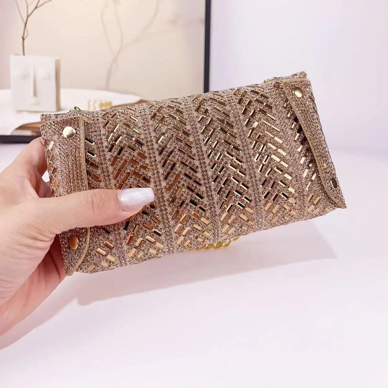 Sharleen Crystals Clutch Bag