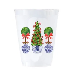 Shatterproof Cups - Christmas Topiaries