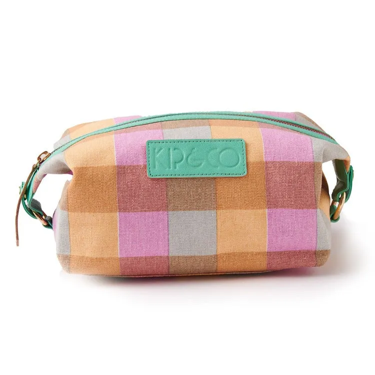 Sherbet Tartan Toiletry Bag