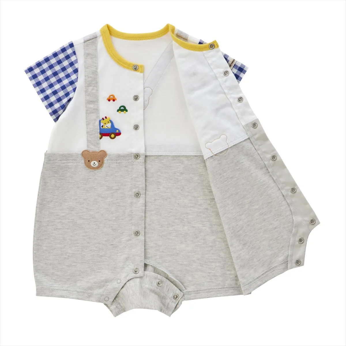 Short Bear Cub Suspender Rompers