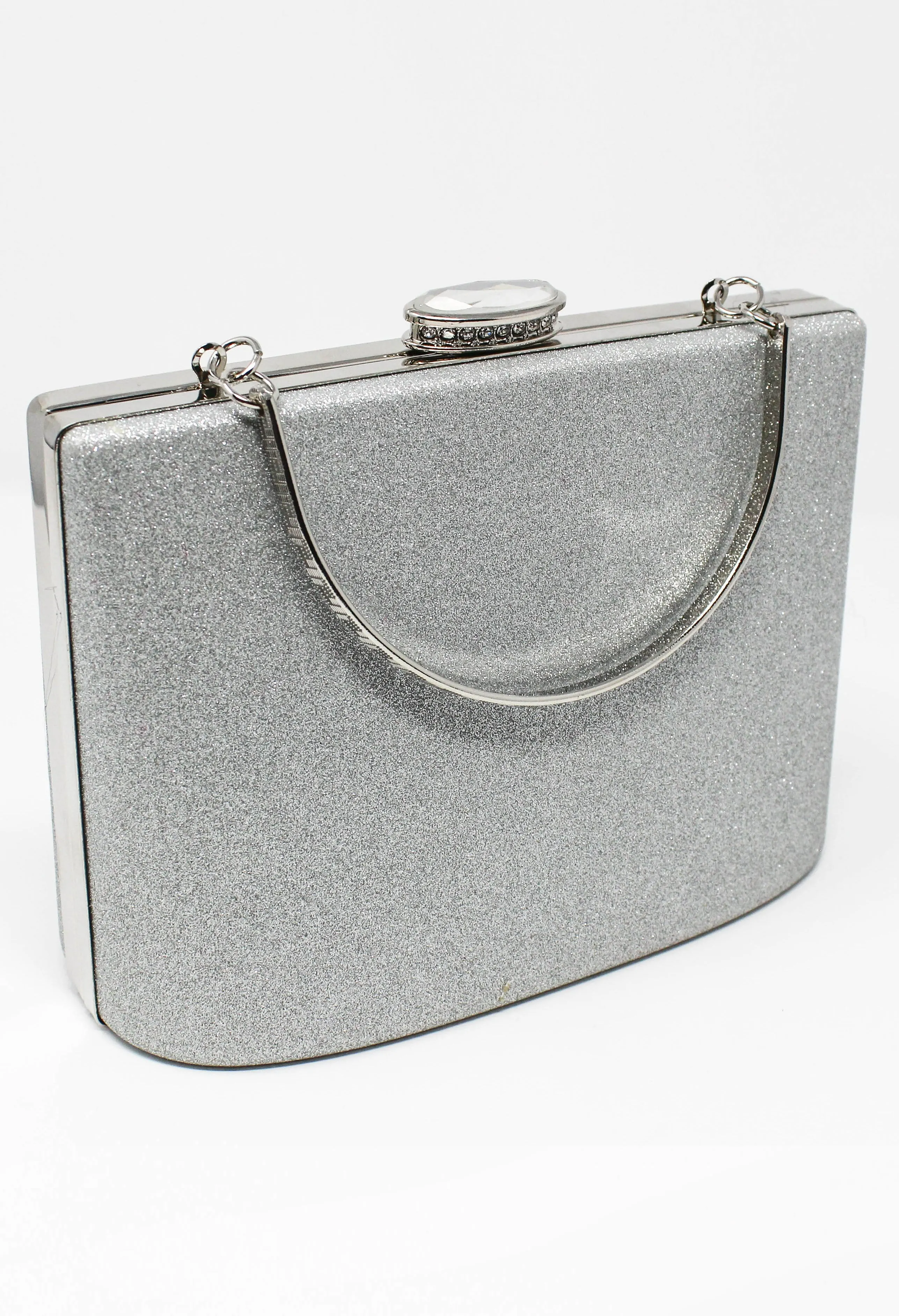 SILVER SPARKLE CLUTCH BAG