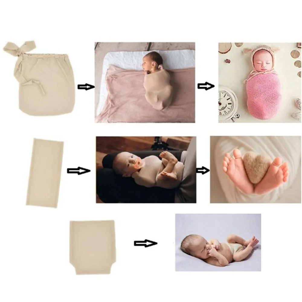 Skin Soft Wrapping Bag Wrapping Buddy Diaper Cover for Newborn Photography Handy Assistant Props Newborn Photo Shoot JUN-24