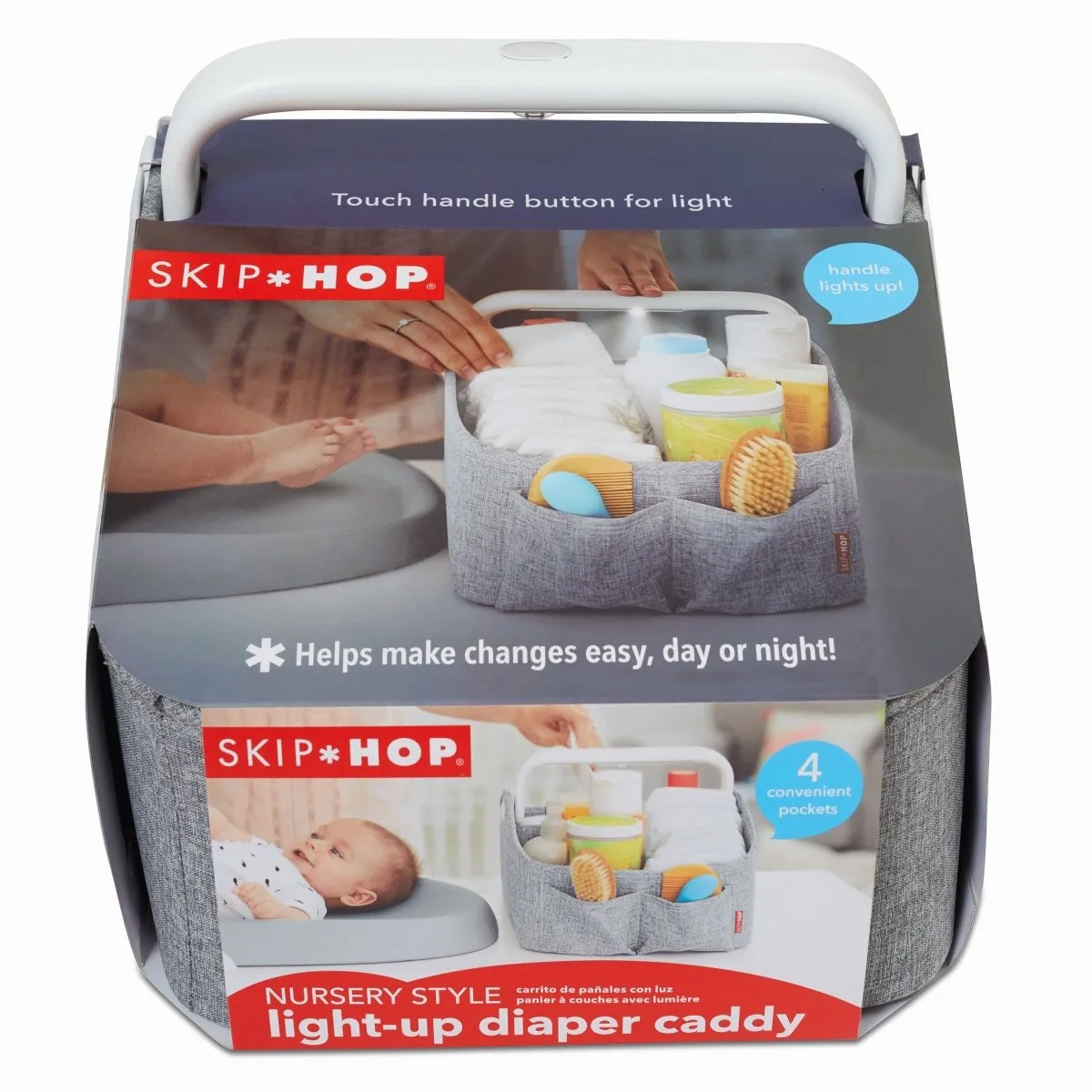 Skip Hop Light Up Diaper Caddy Diaper Changing Kits - Grey