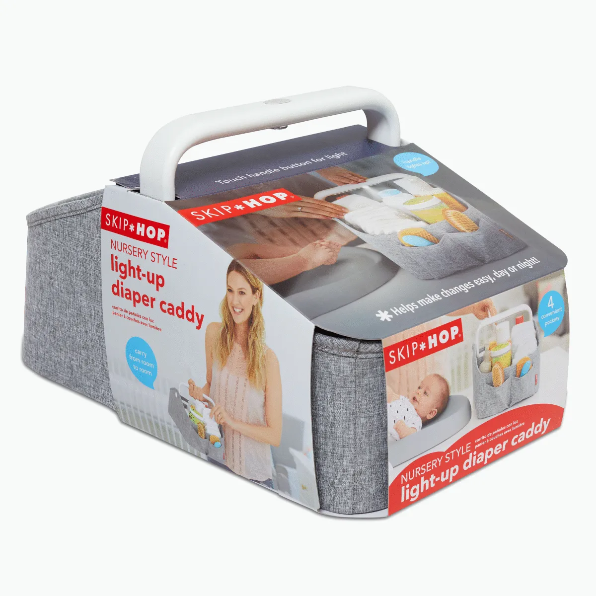 Skip Hop Light Up Diaper Caddy Diaper Changing Kits - Grey