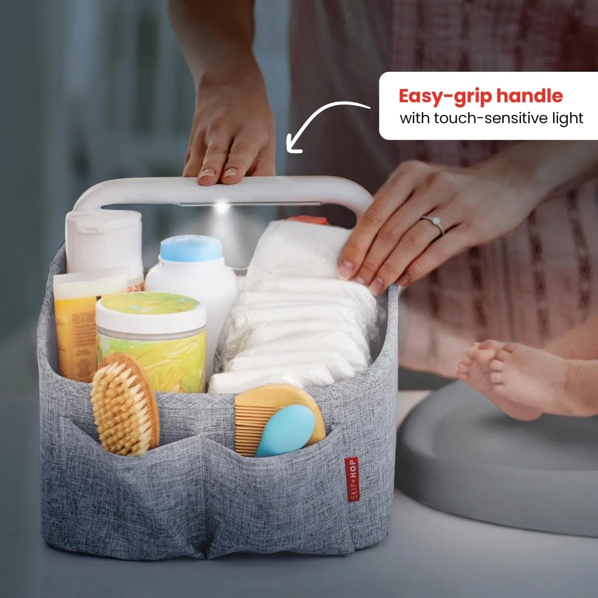 Skip Hop Light Up Diaper Caddy Diaper Changing Kits - Grey