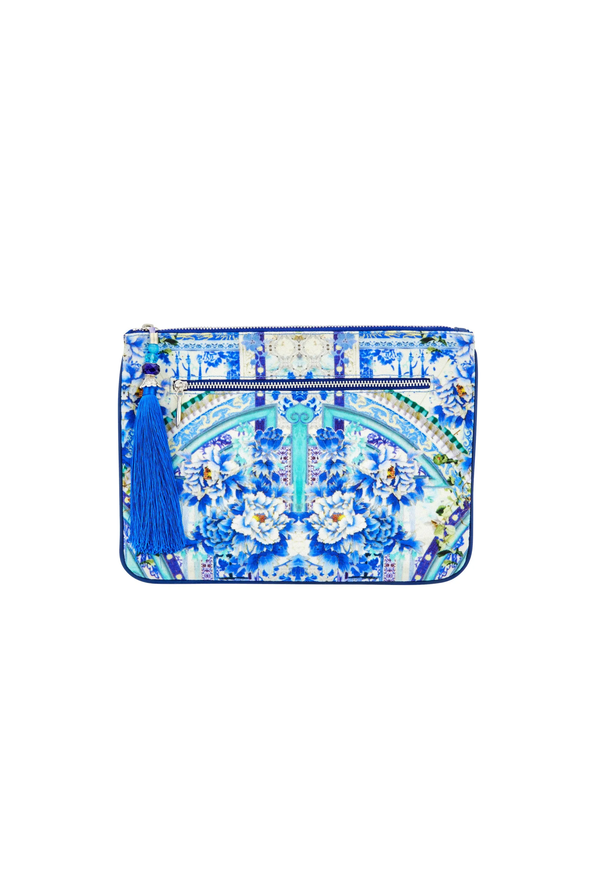 SMALL CANVAS CLUTCH PORCELAIN PARADISE