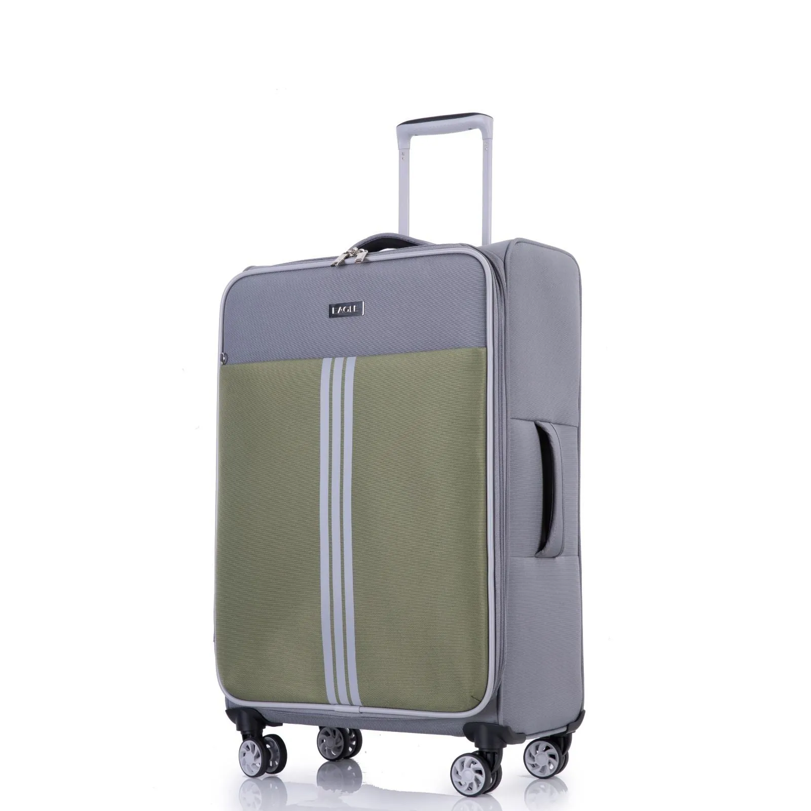 Soft Case Suitcase 4 Wheels Cabin Check In Hand Luggage Trolley Set