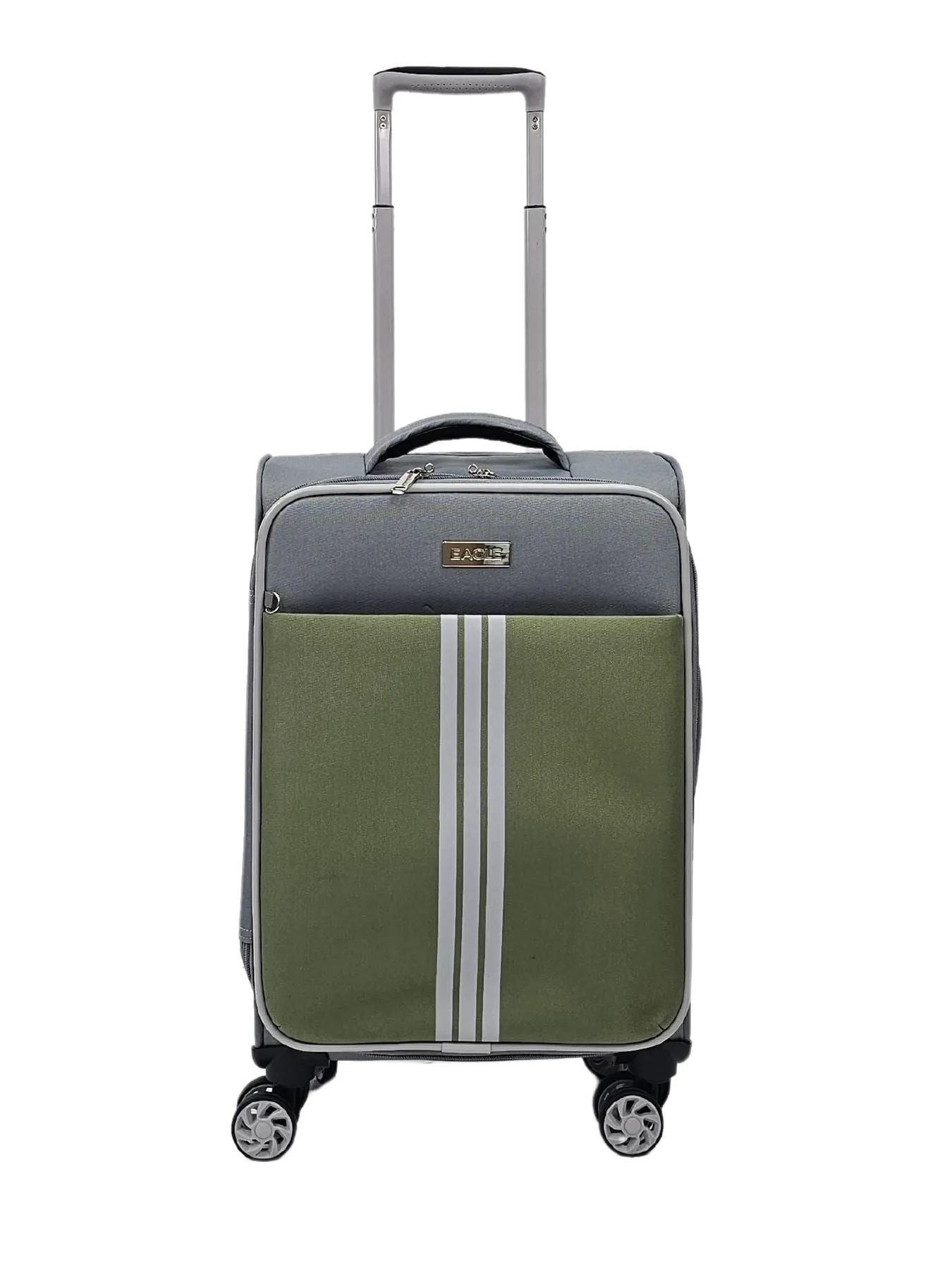 Soft Case Suitcase 4 Wheels Cabin Check In Hand Luggage Trolley Set