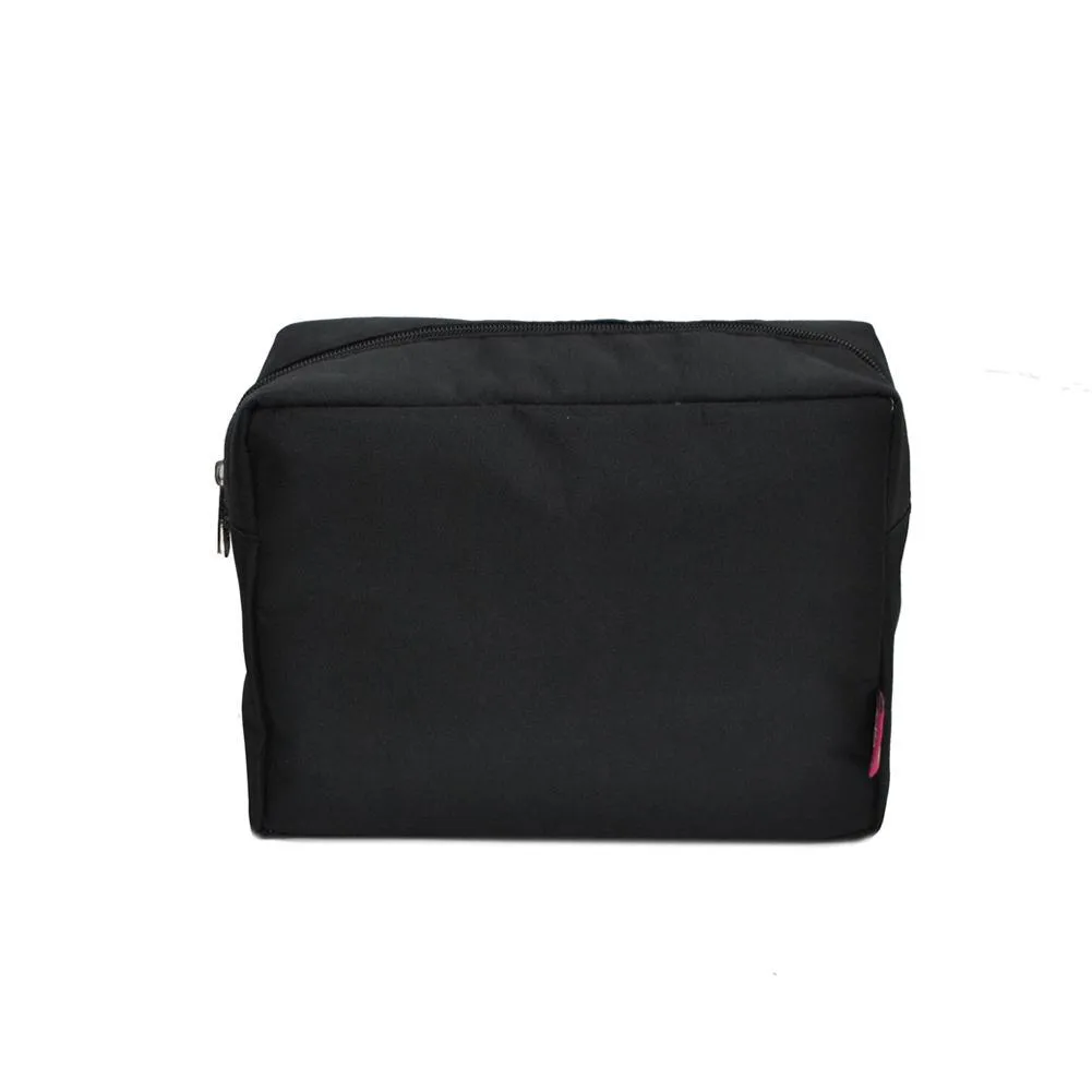 Solid Color Black NGIL Large Cosmetic Travel Pouch