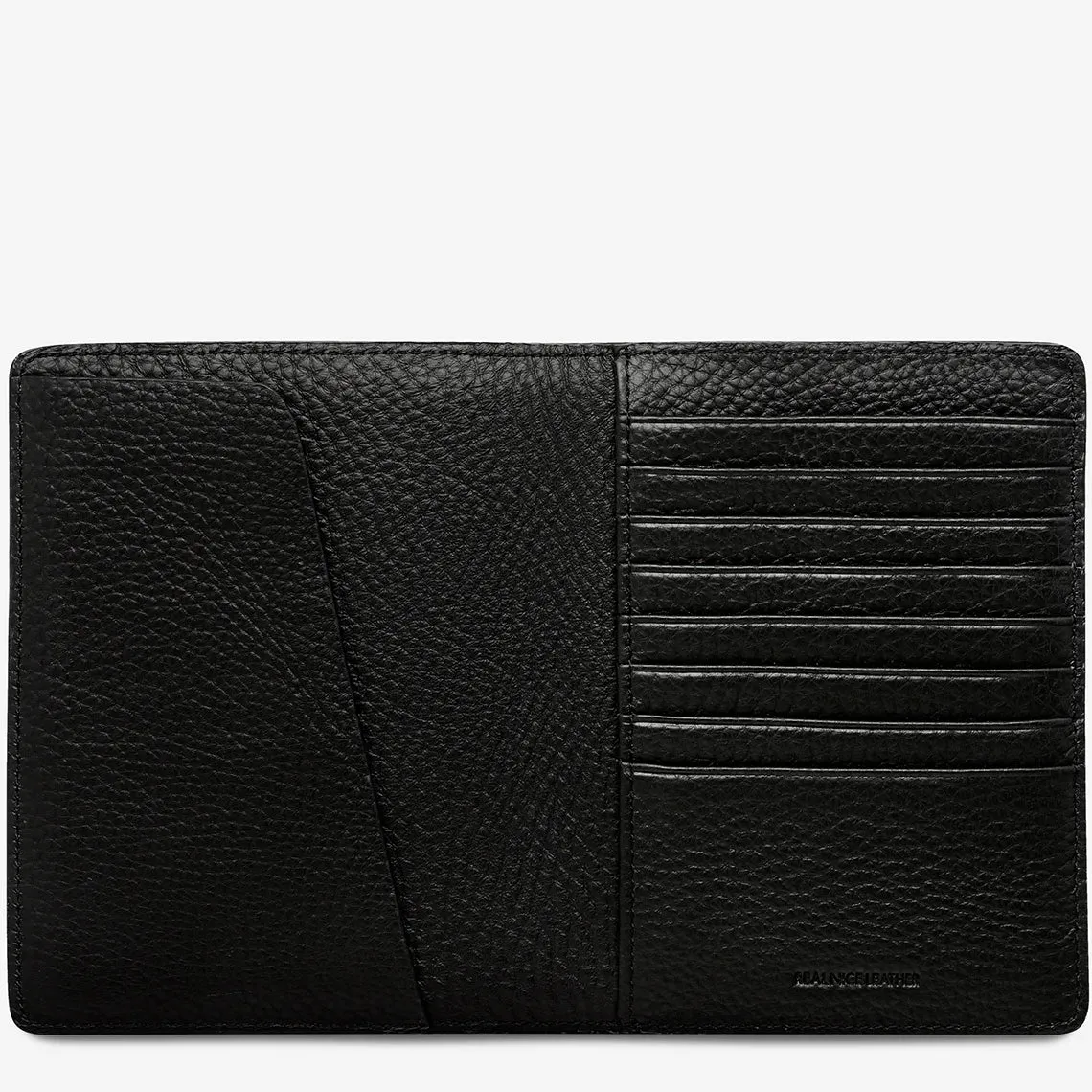 STATUS ANXIETY In Transit Leather Passport Wallet - Black