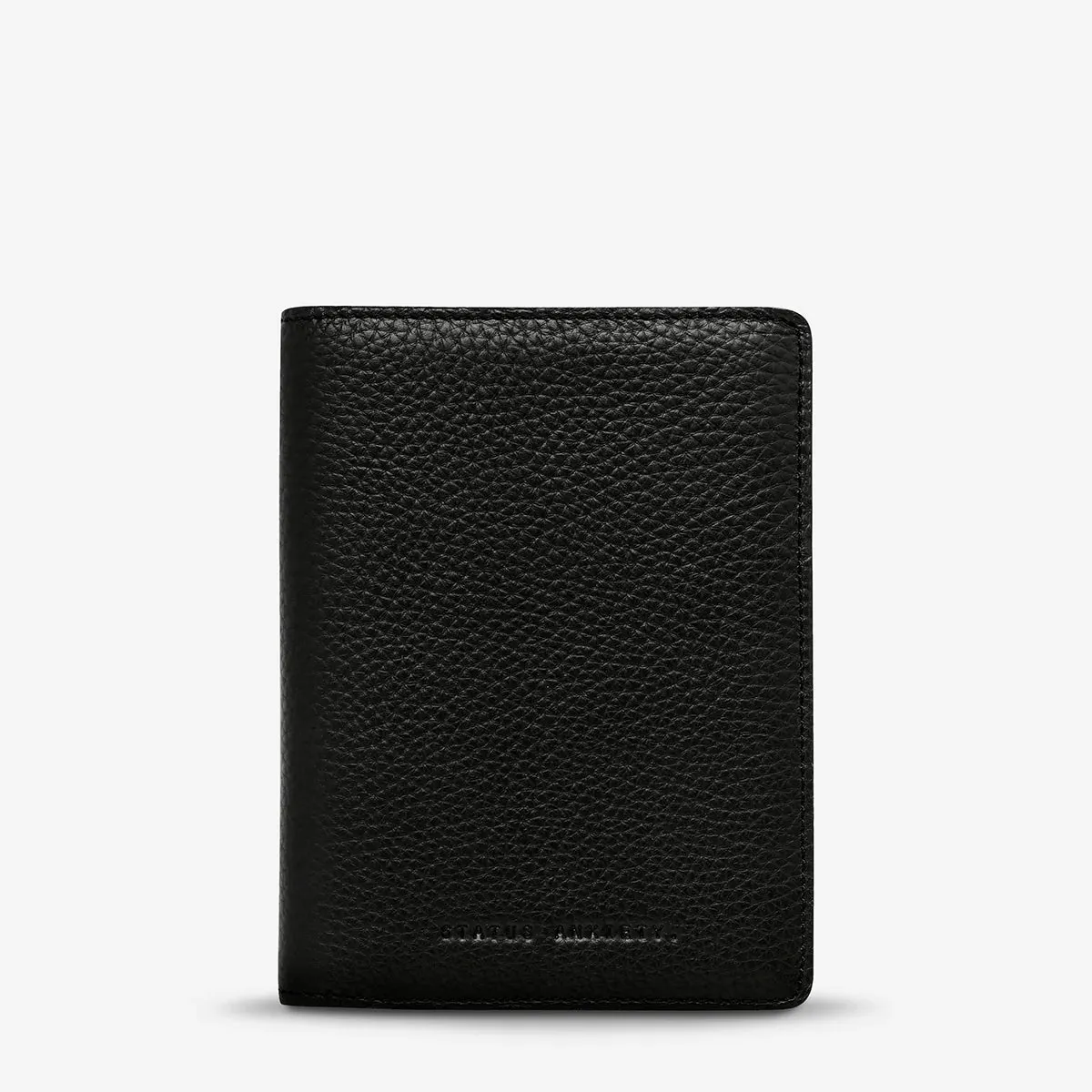 STATUS ANXIETY In Transit Leather Passport Wallet - Black