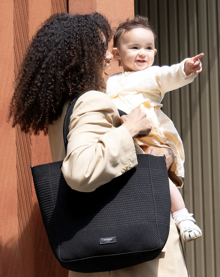 Storksak Thea Tote & Compact Changing Bag Black