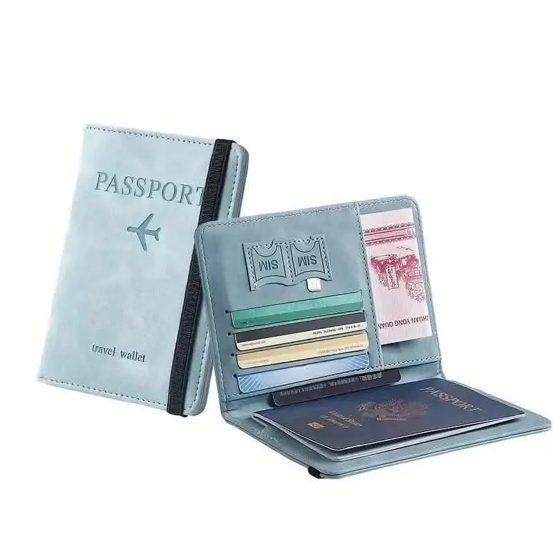 Stylish RFID-Blocking Travel Wallet for Passport and Essentials