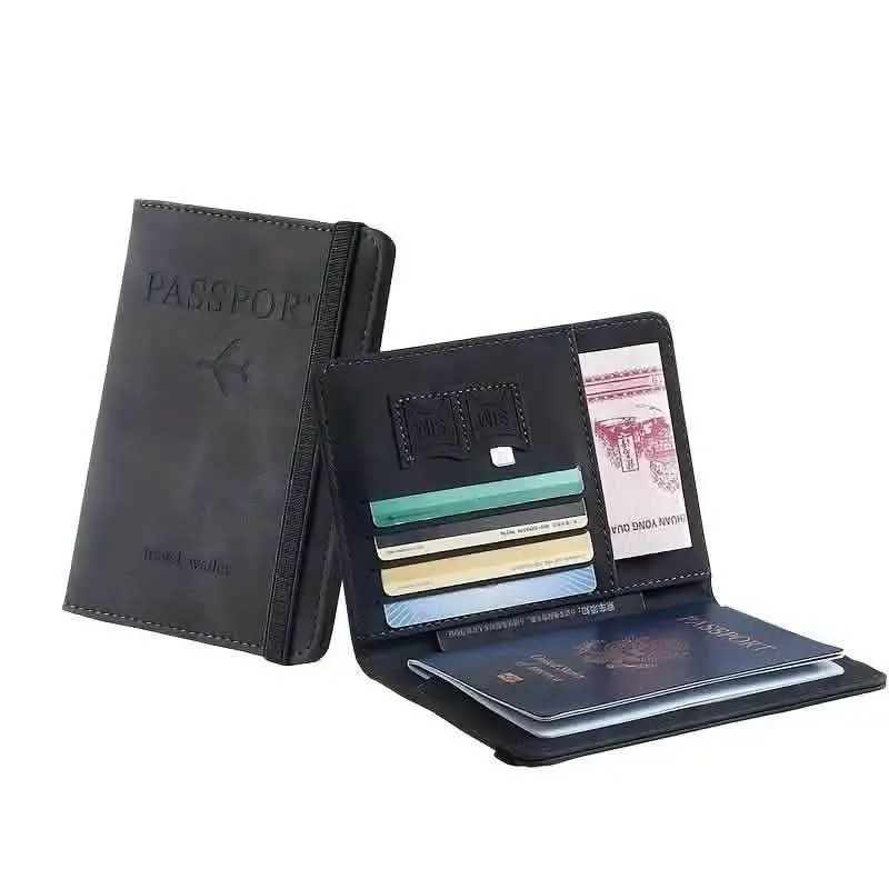 Stylish RFID-Blocking Travel Wallet for Passport and Essentials