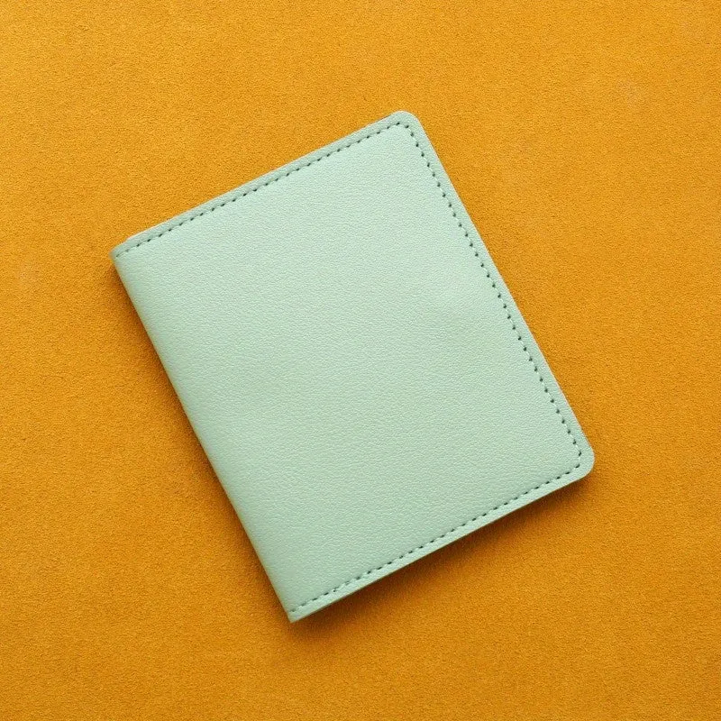 Stylish Slim PU Leather Card Holder with Coin Purse