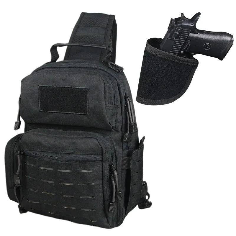 Tactical Shoulder Bag Gun Holster Military Sling Bag Hunting Camping