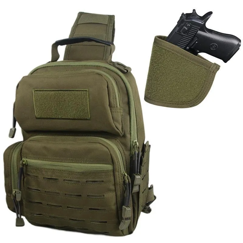 Tactical Shoulder Bag Gun Holster Military Sling Bag Hunting Camping