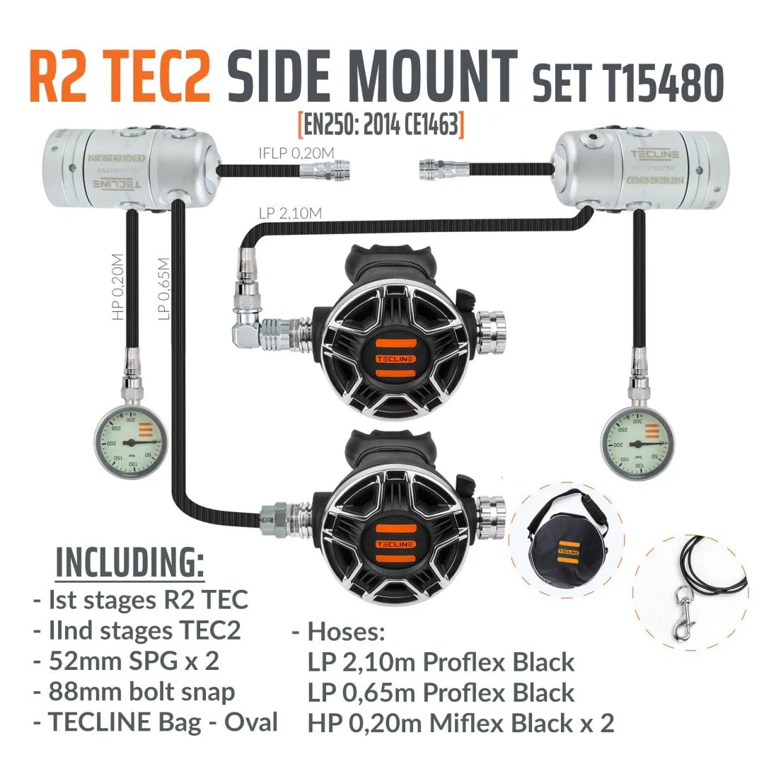 Tecline Regulator R2 Tec2  Side Mount Set