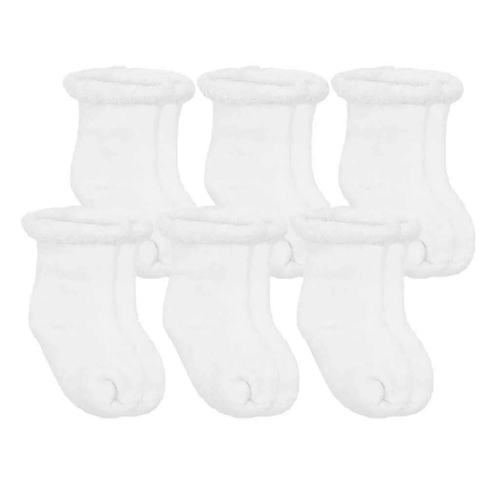 Terry Socks 6 Pack White