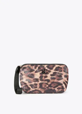 Textured print toiletry bag