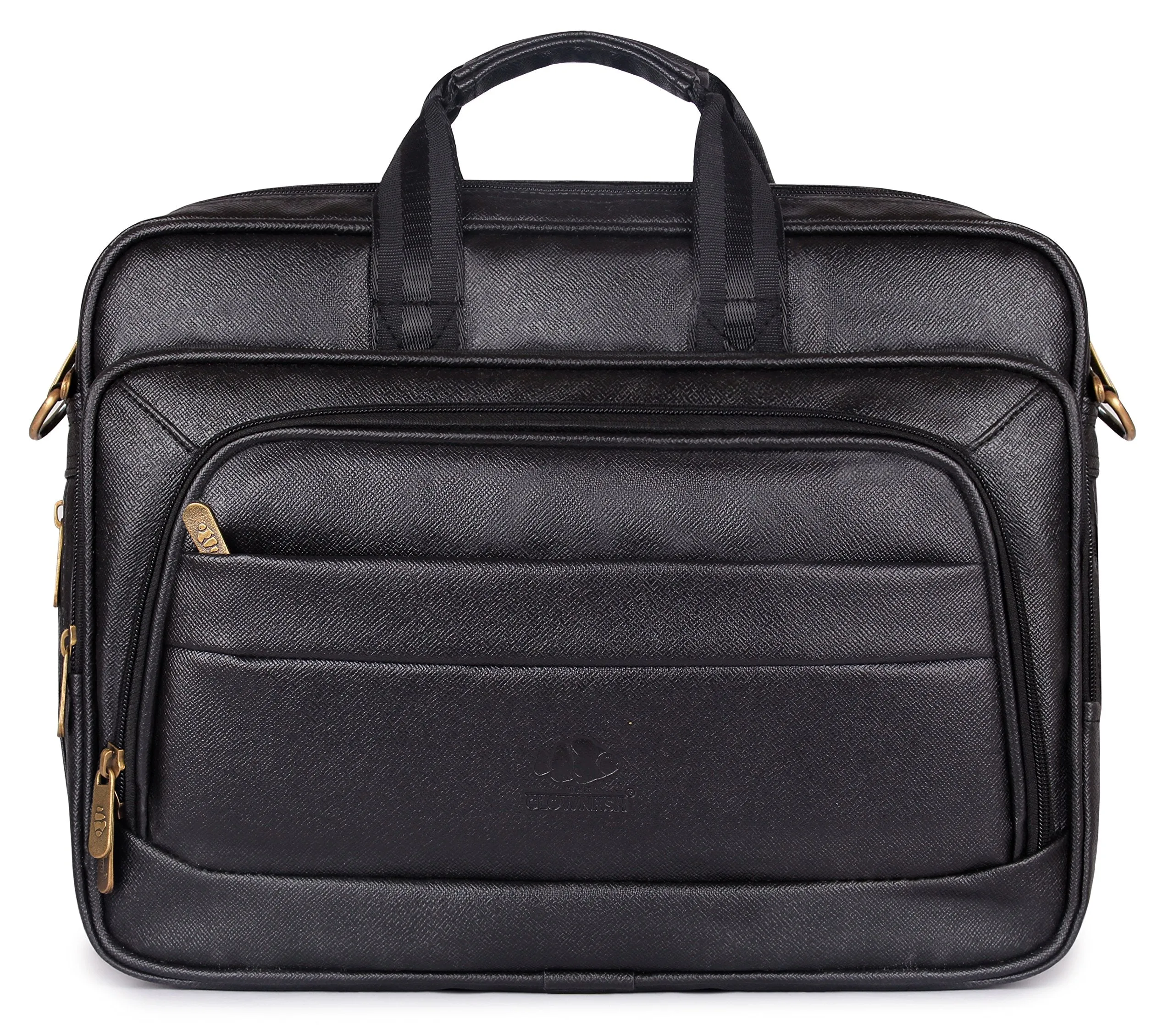 THE CLOWNFISH Vision Series Men's and Women's Laptop Bag for 15.6-inches Laptops (Jet Black)