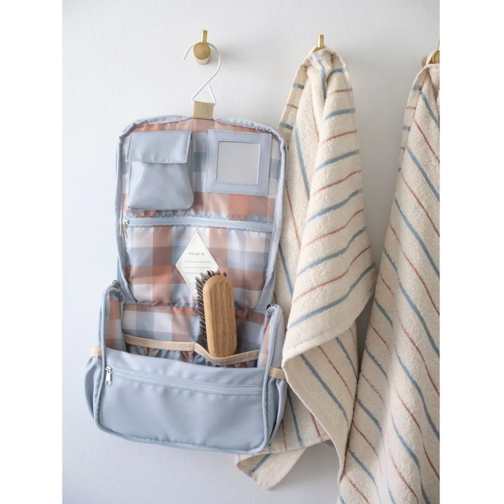 Toiletry Bag with hanger - Cottage Blue