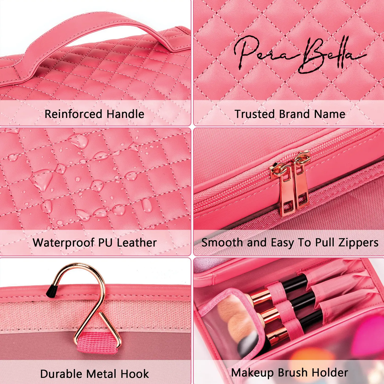 Travel Bags for Women Toiletry and Makeup - Pink